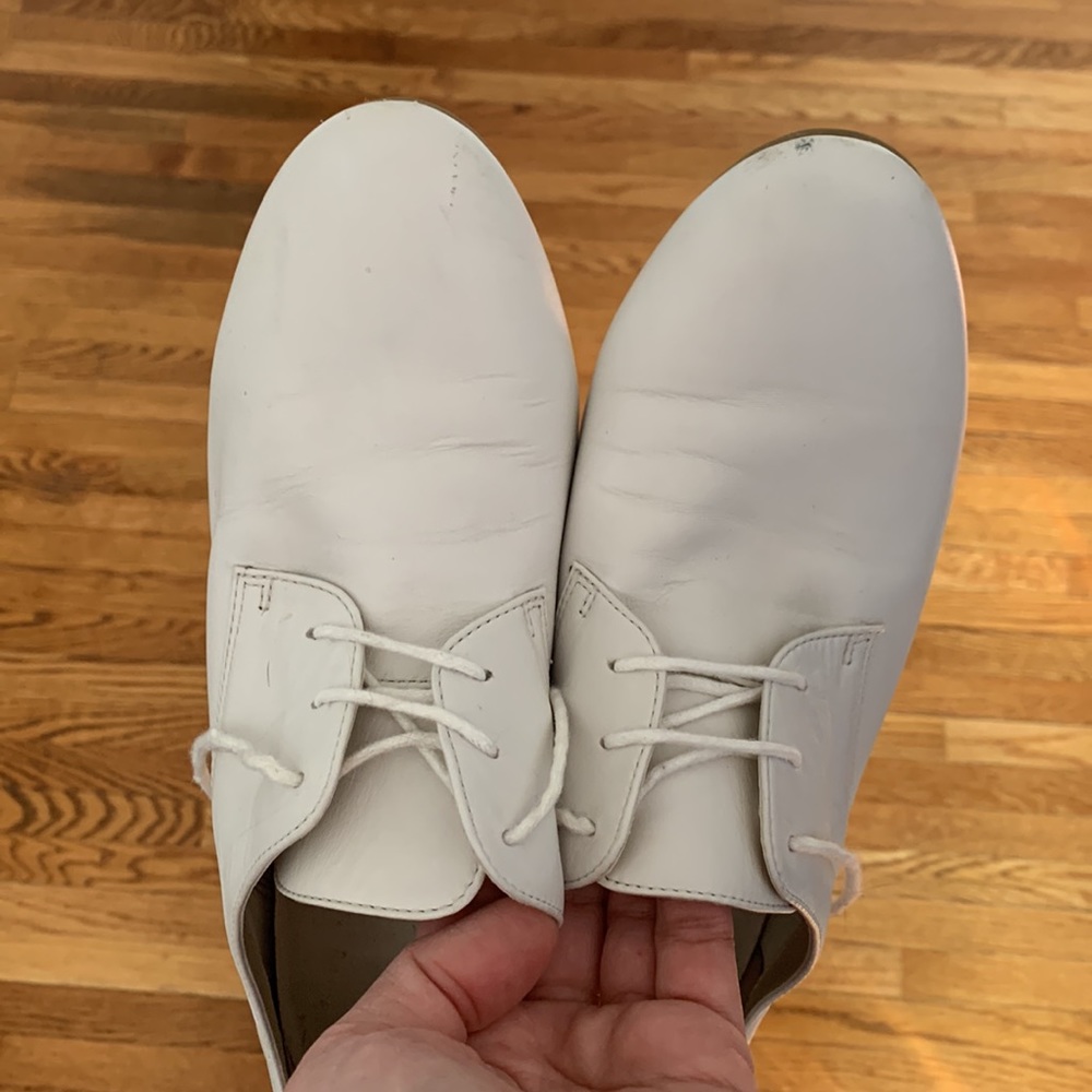 White Leather Shoes - Picture 4 of 7